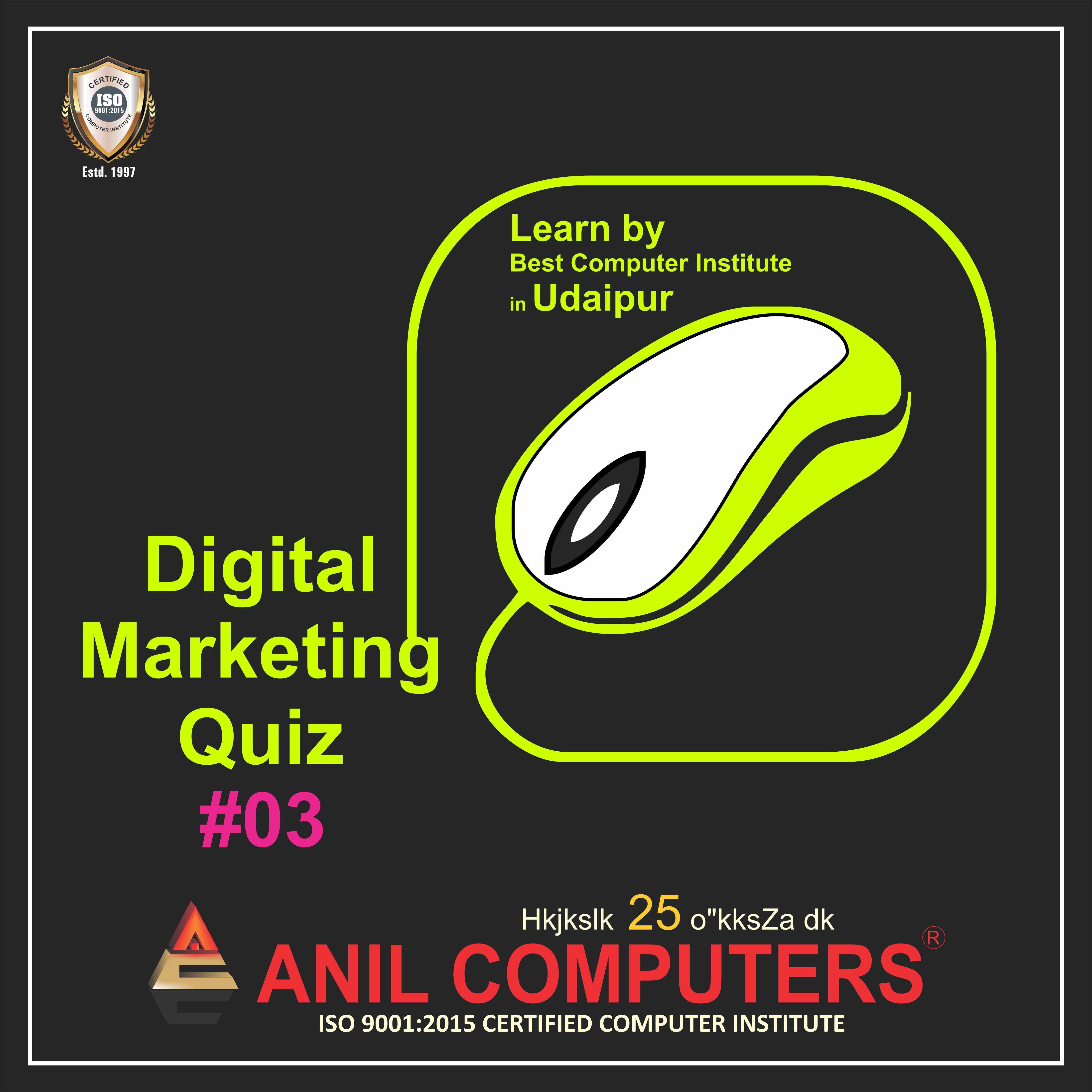 Digital Marketing Exam Quiz 3