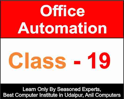 Ms Office Class 19