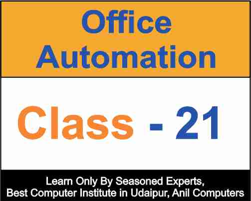 Ms Office class 21