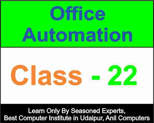 Ms Office class 22