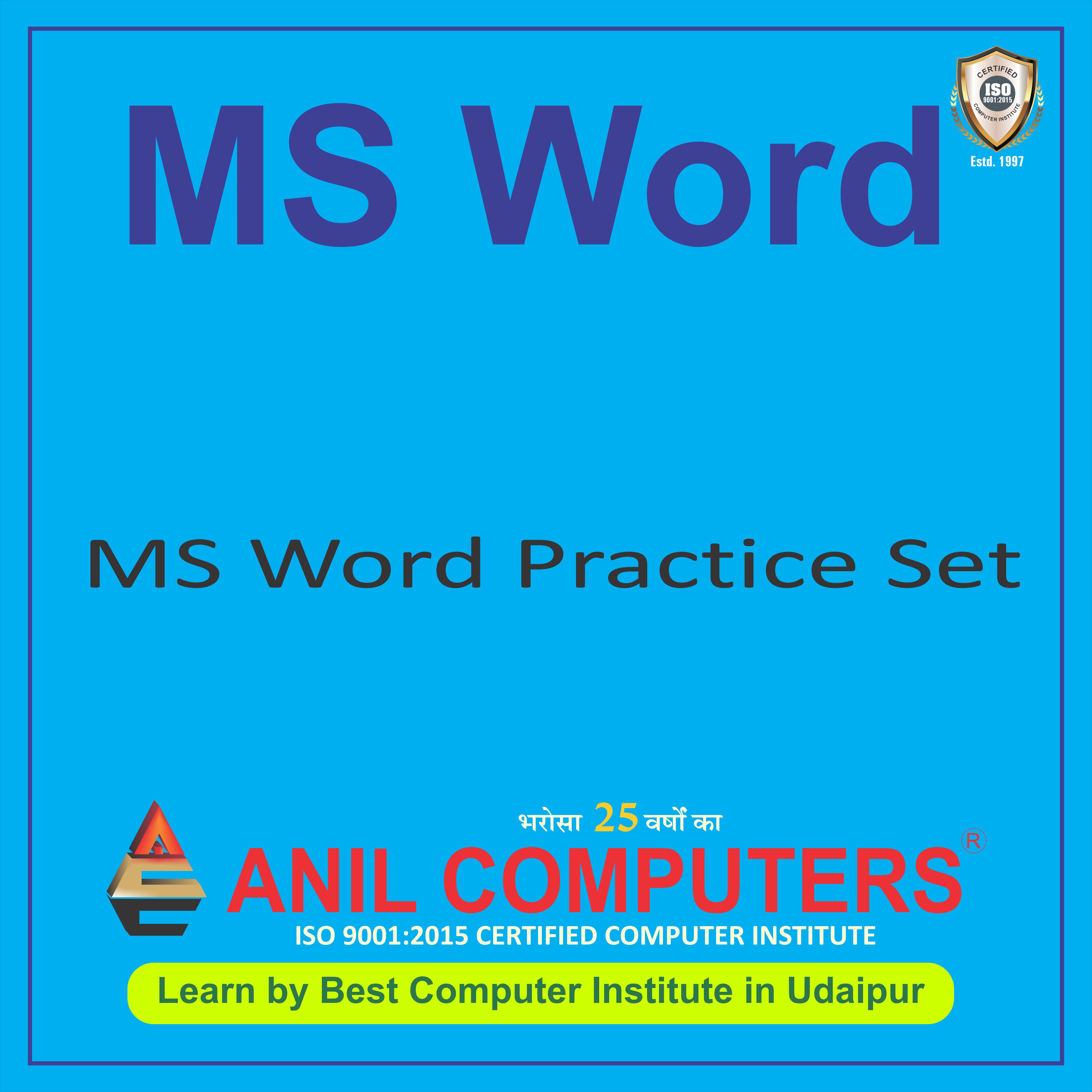 MS Word Practice set