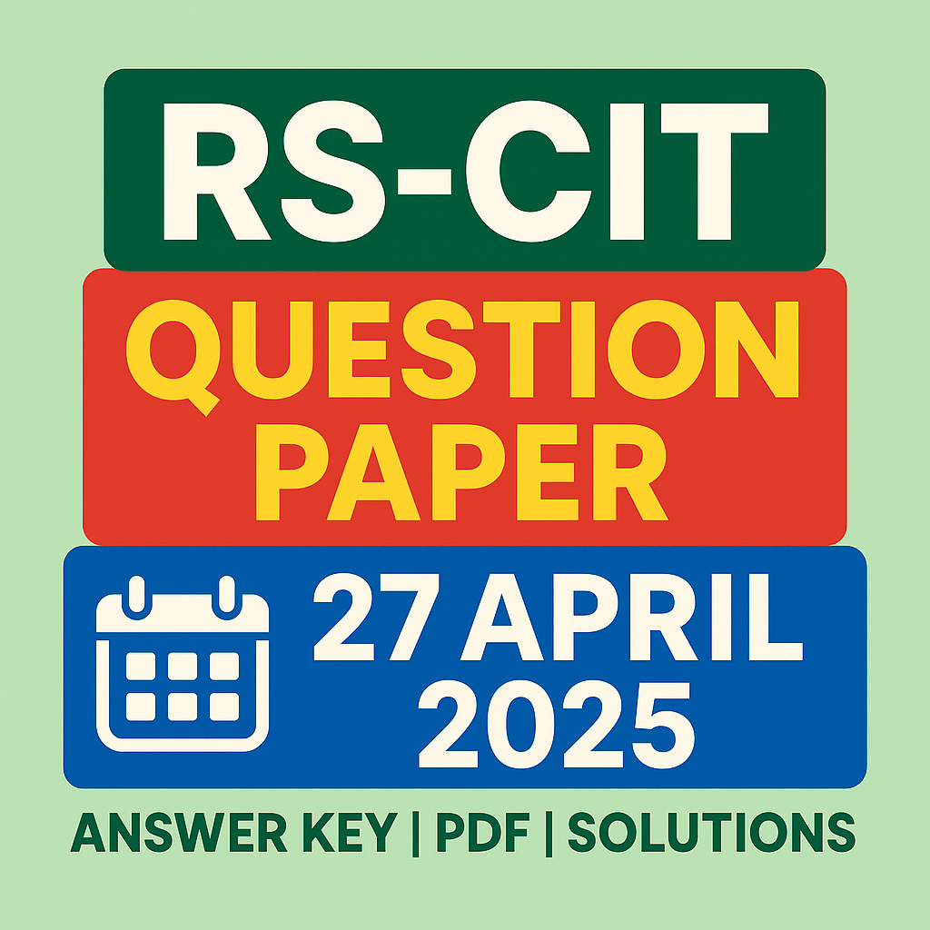 RS-CIT Question 27 April 2025