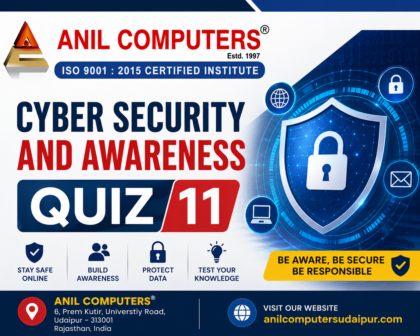 New Syllabus Cyber Security and Awareness Quiz 11