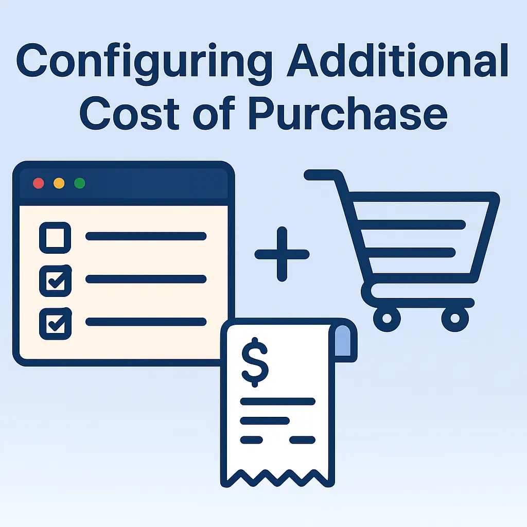 Conifguring Additionl Cost of Purchase
