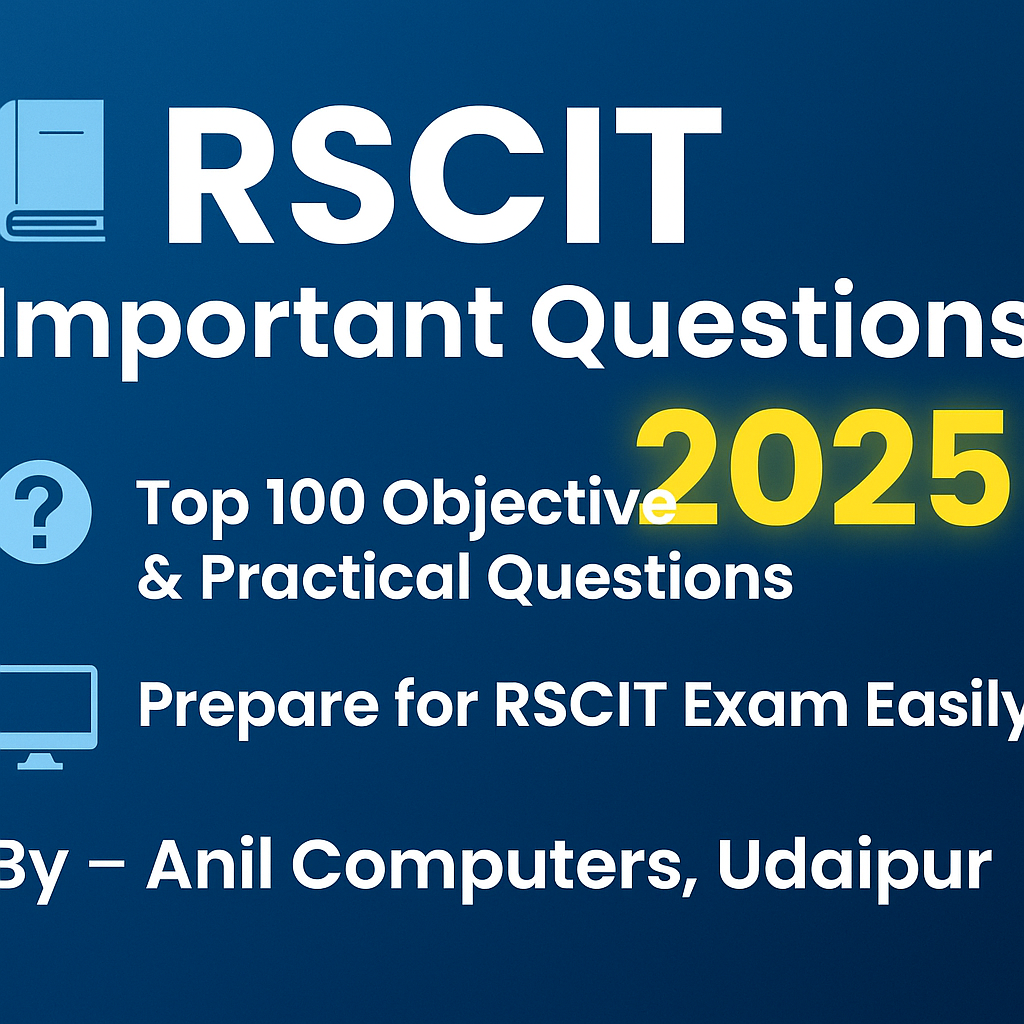 RSCIT Important Questions 2025