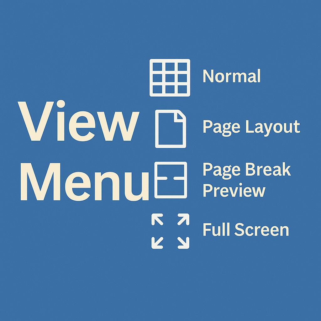 MS Excel View Menu Explained